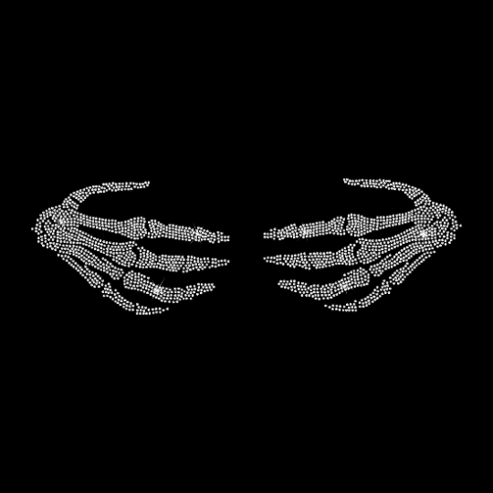 Rhinestone Transfers Skeleton Hand