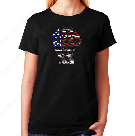 4th of July Fist in Rhinestones