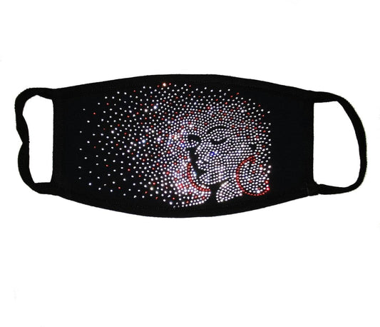 Afro Girl with Red Hoops