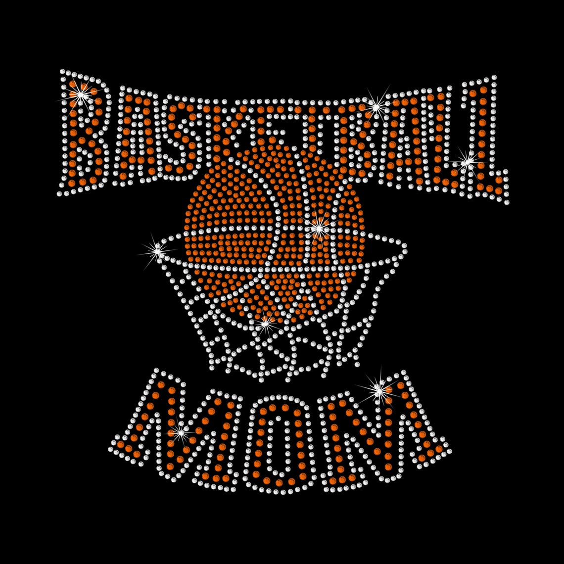 Basketball MOM rhinestones transfer