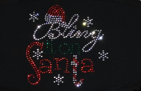 Rhinestone Transfer " Bling It on Santa" Christmas, DIY