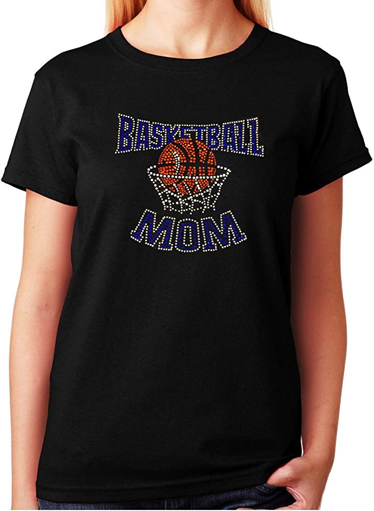 Blue Basketball Mom in Rhinestones
