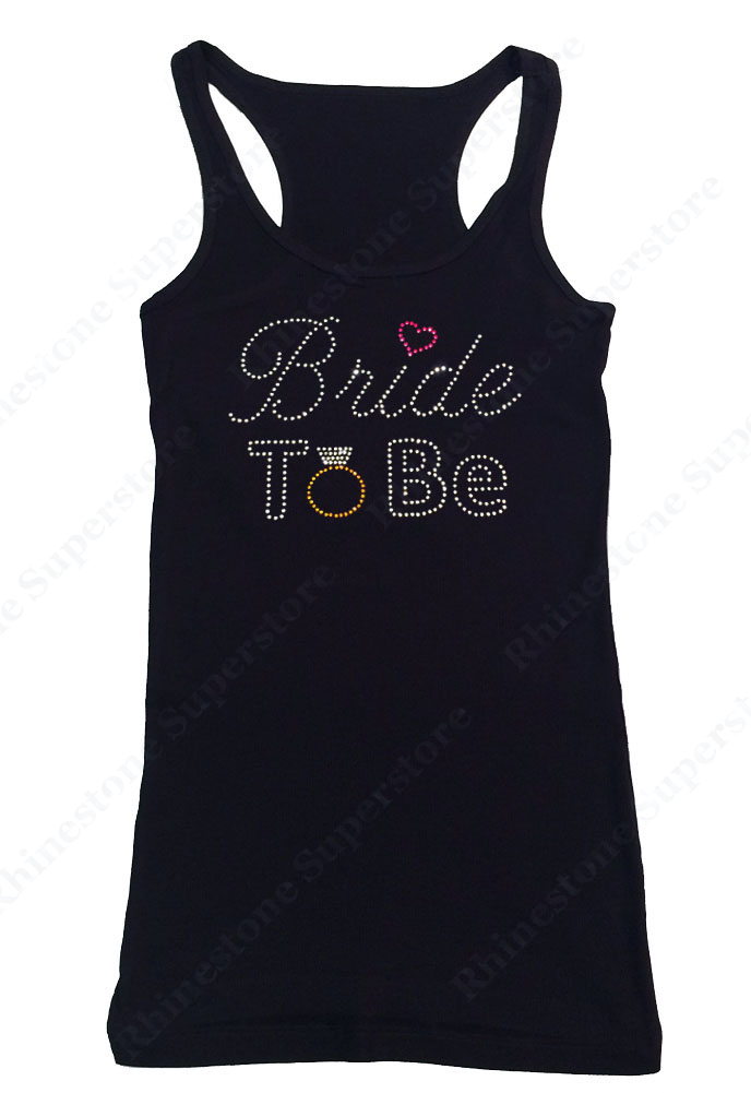 Womens T-shirt with Bride to Be in Rhinestones