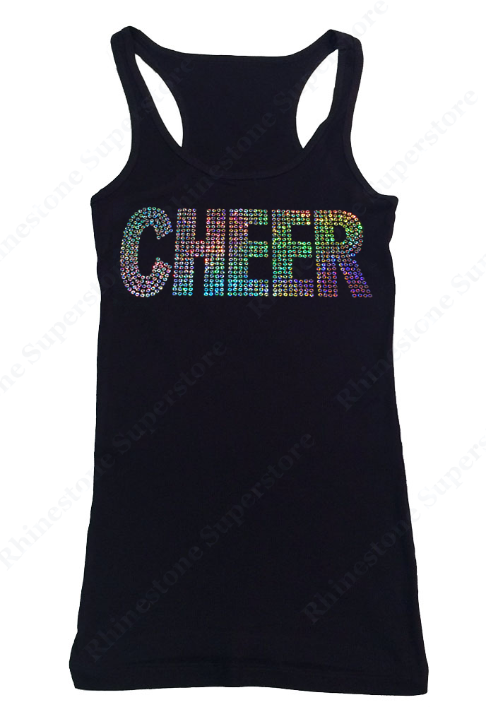Womens T-shirt with Cheer in AB Sequence