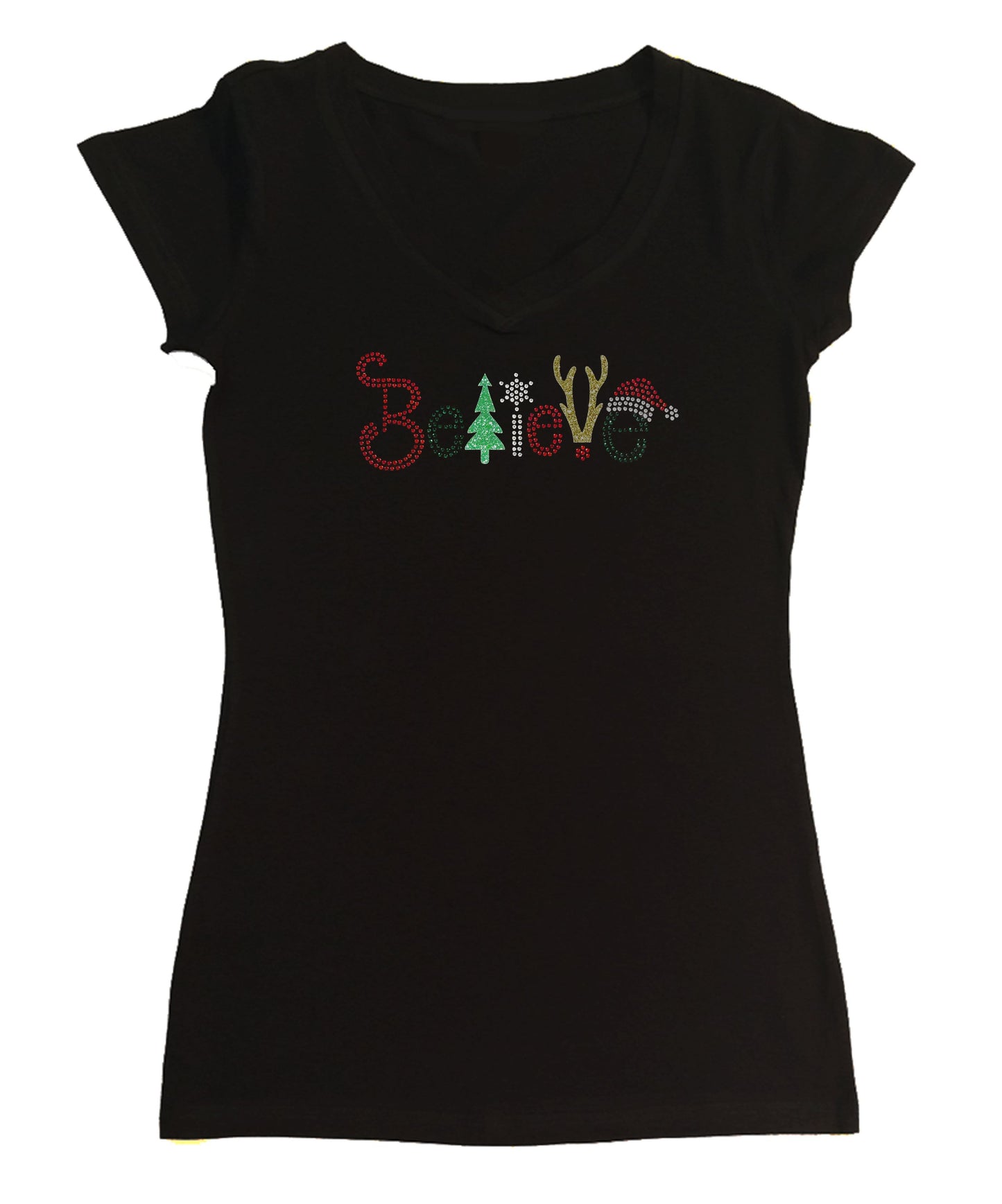Christmas Believe in Glitters and Rhinestones