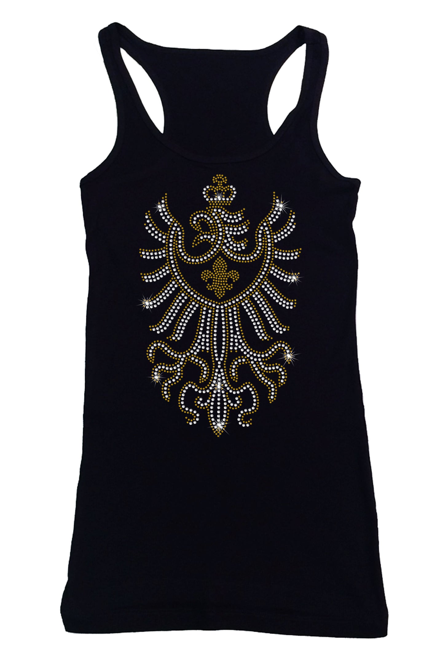 Women's Rhinestone Fitted Tight Snug Shirt European Eagle