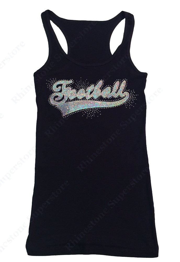 Womens T-shirt with Football in AB Sequence