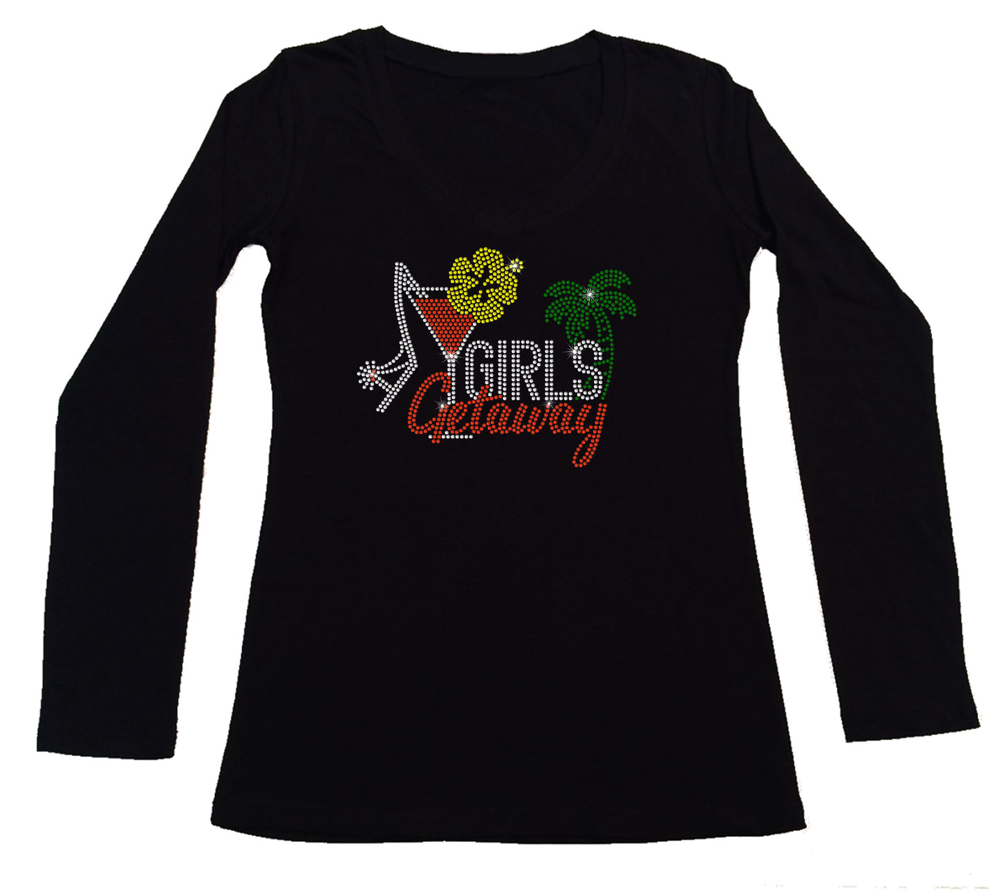Women's Rhinestone Fitted Shirt Girls Getaway 1