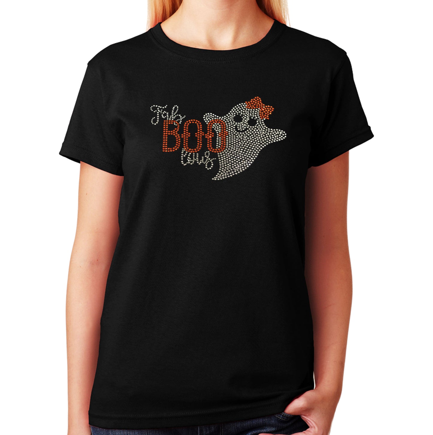 Halloween Ghost Fab Boo lous in Rhinestones