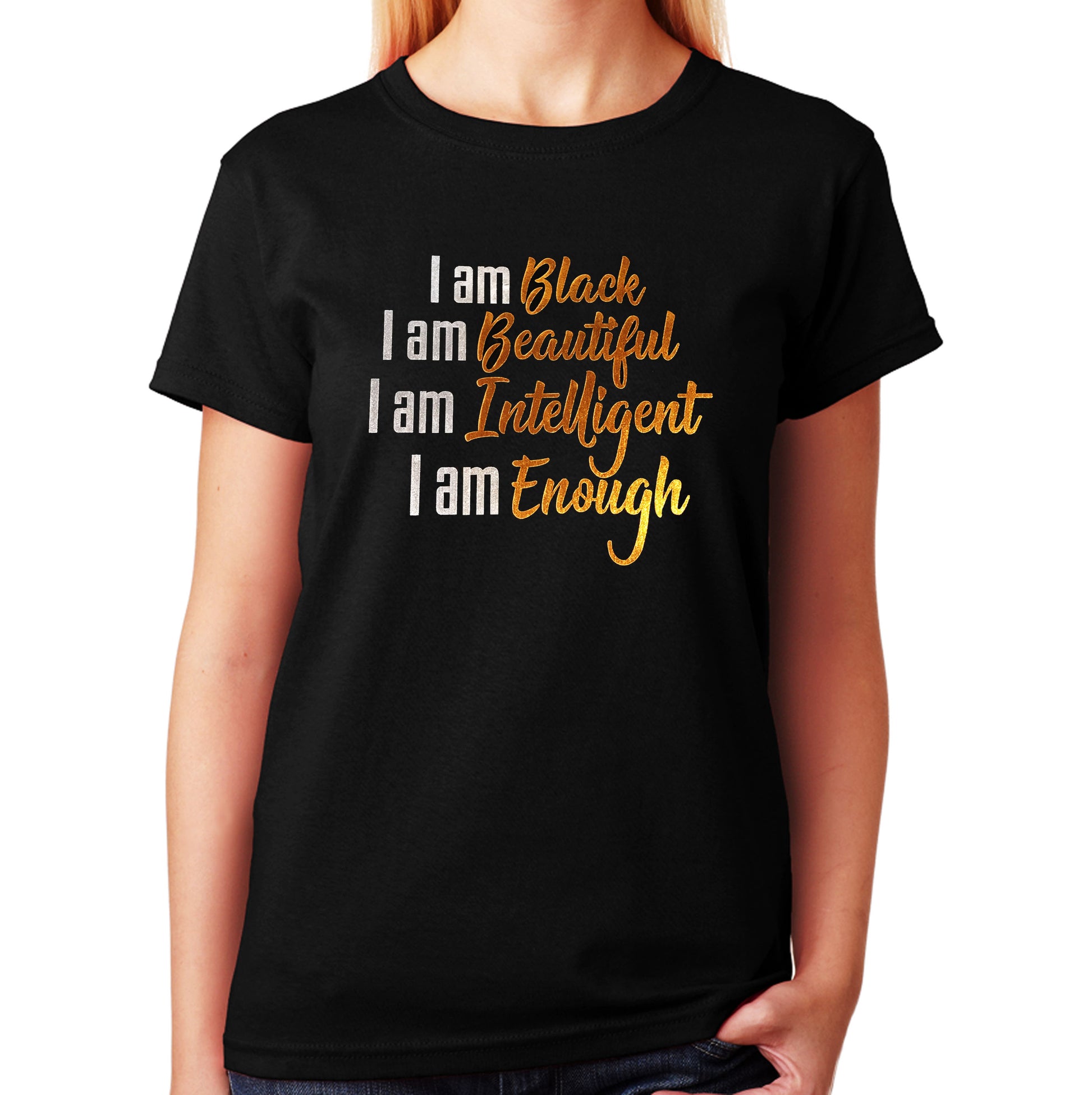 I am Black I am Beautiful in Foil Print