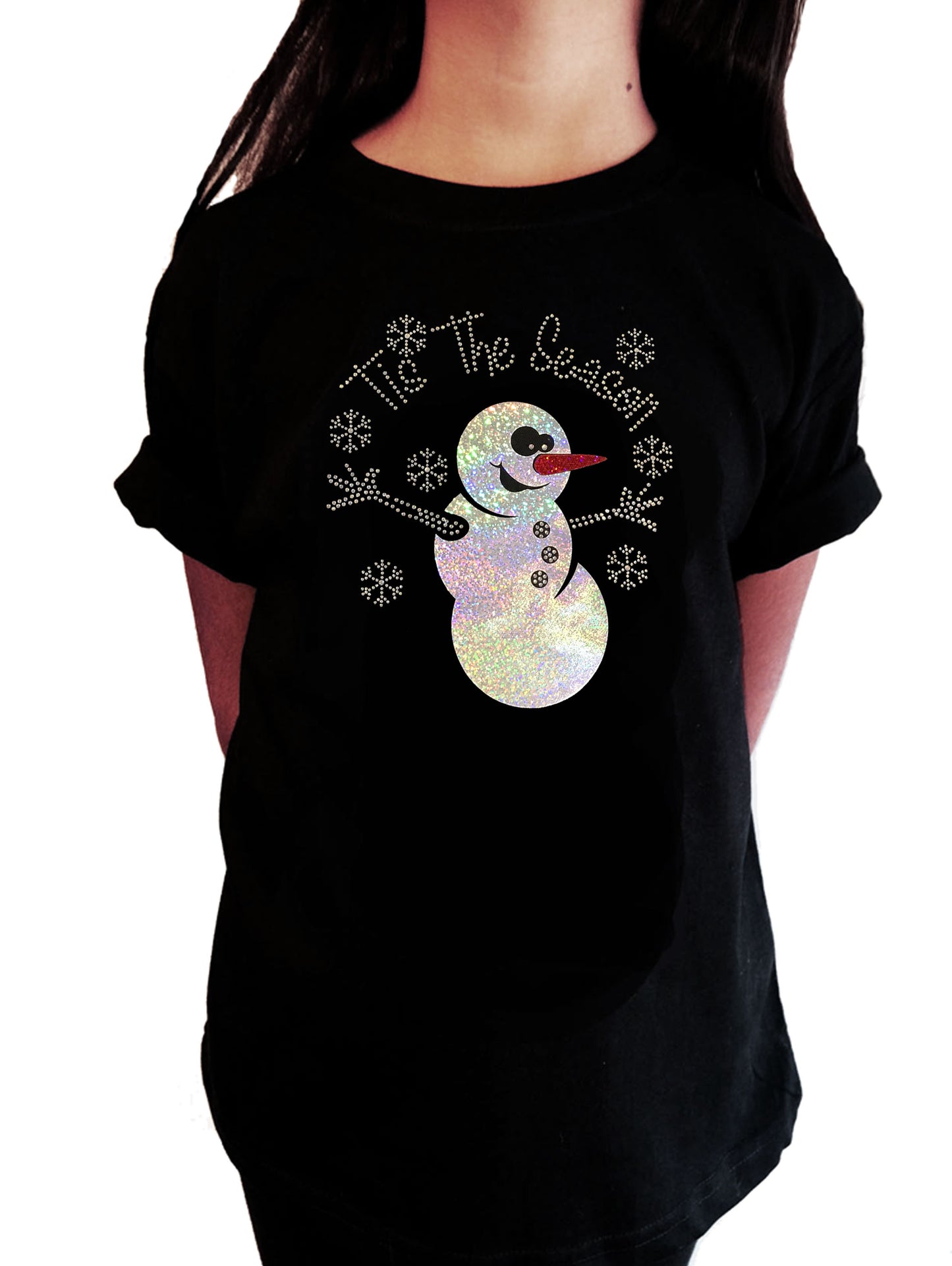 It's the Season Snowman in Rhinestones