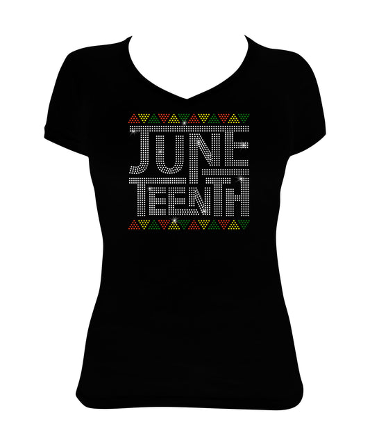 Juneteenth - in Bold Letters 1865, Rhinestone Juneteenth