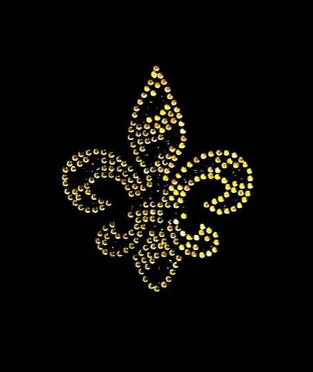 Rhinestone Transfer " Leopard Fleur de Lis " Hotfix , Iron On, Bling, Trendy, DIY