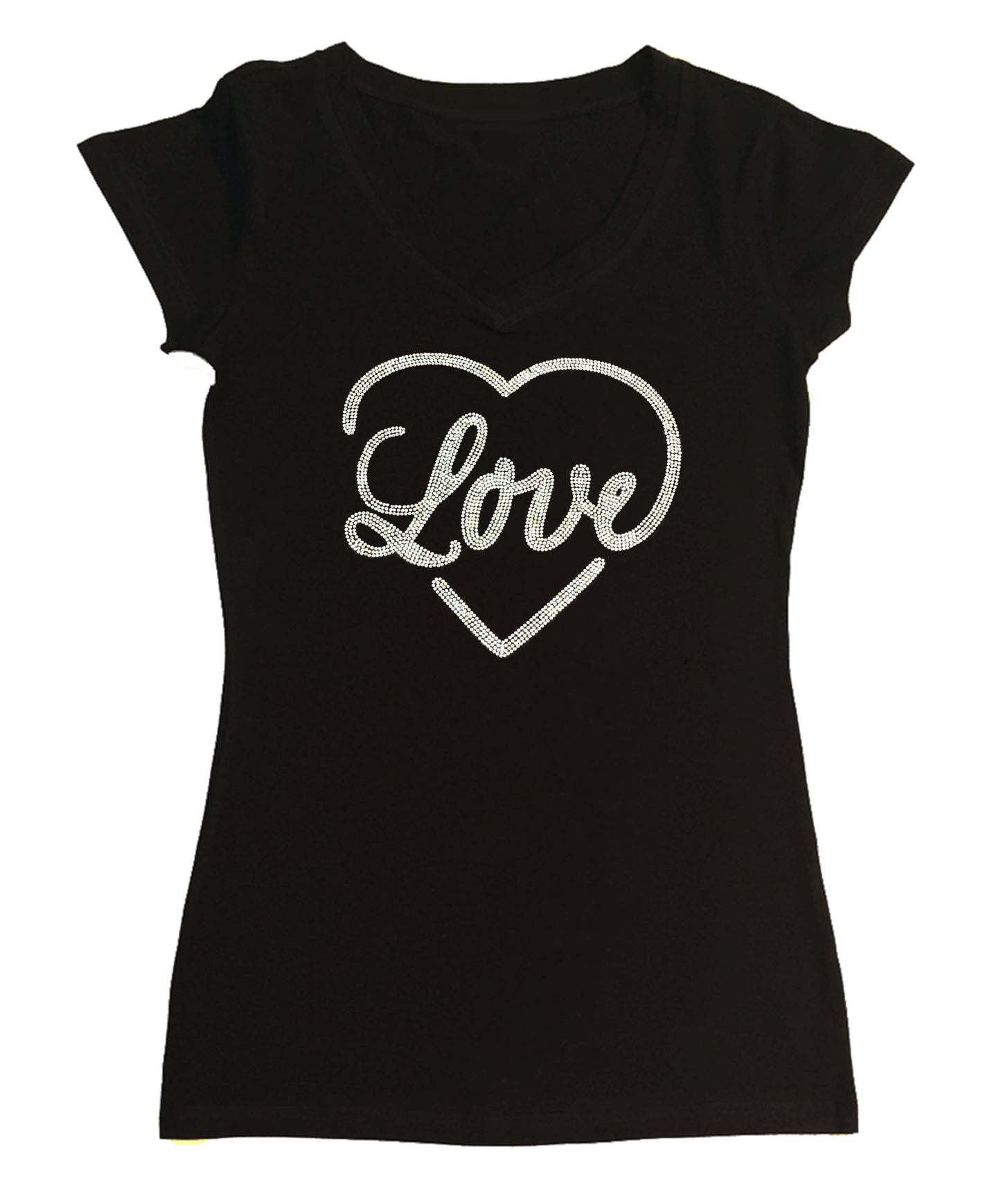 Womens T-shirt with Love Heart in AB