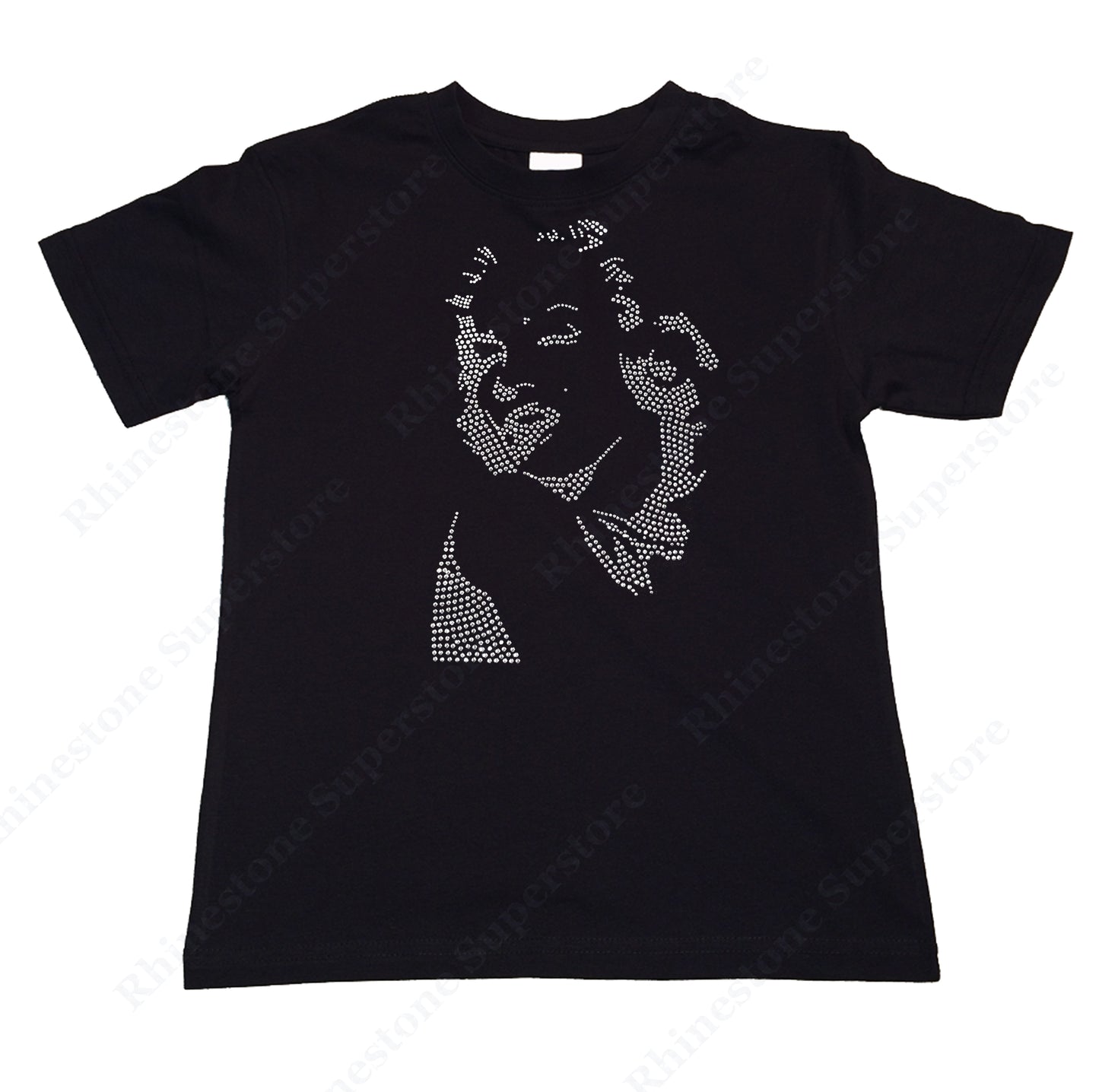 Girls Rhinestone T-Shirt " Marilyn Monroe in Rhinestones " Kids Size 3 to 14 Available