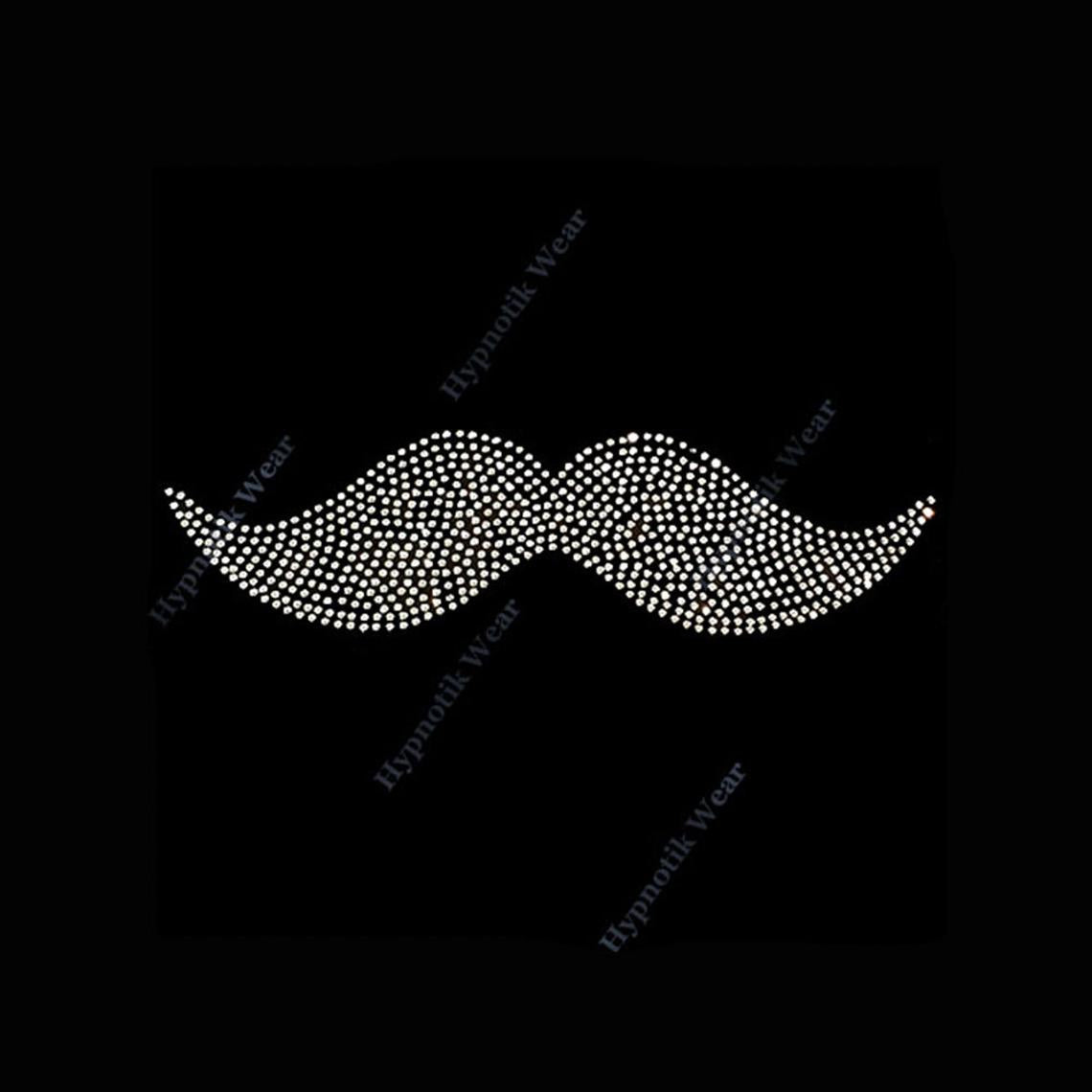 Mustache rhinestones transfer