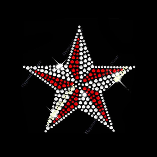 Rhinestone Transfer " Nautical Star " DIY, Heat Transfer, Iron-on, PICK YOUR COLOR