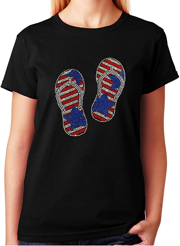 4th of July Vacation Sandals in Rhinestones