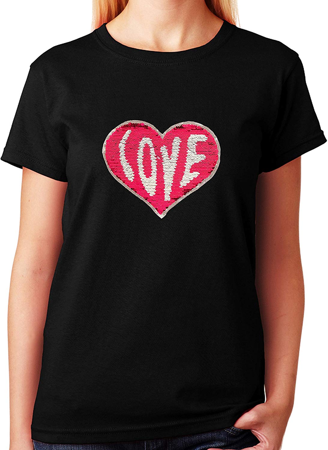 Red Love Heart In 2 Sided Color Sequence