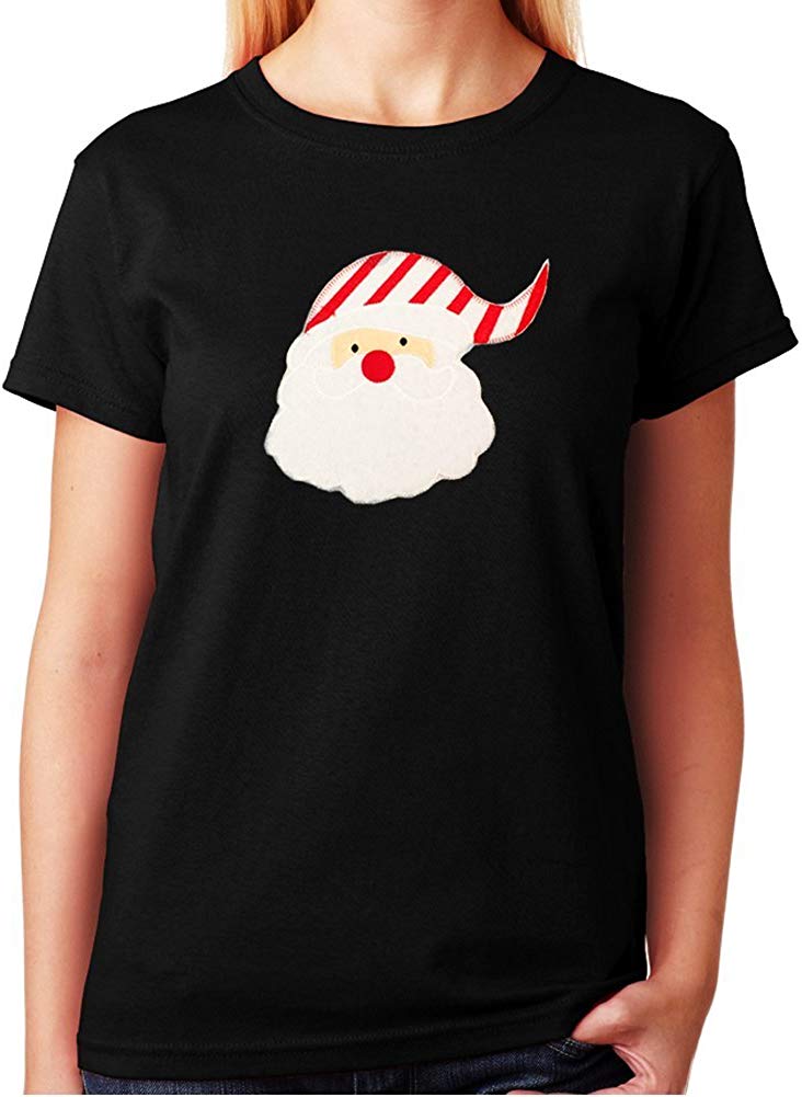 Santa with Candy Cane Hat in Puff Material Patch