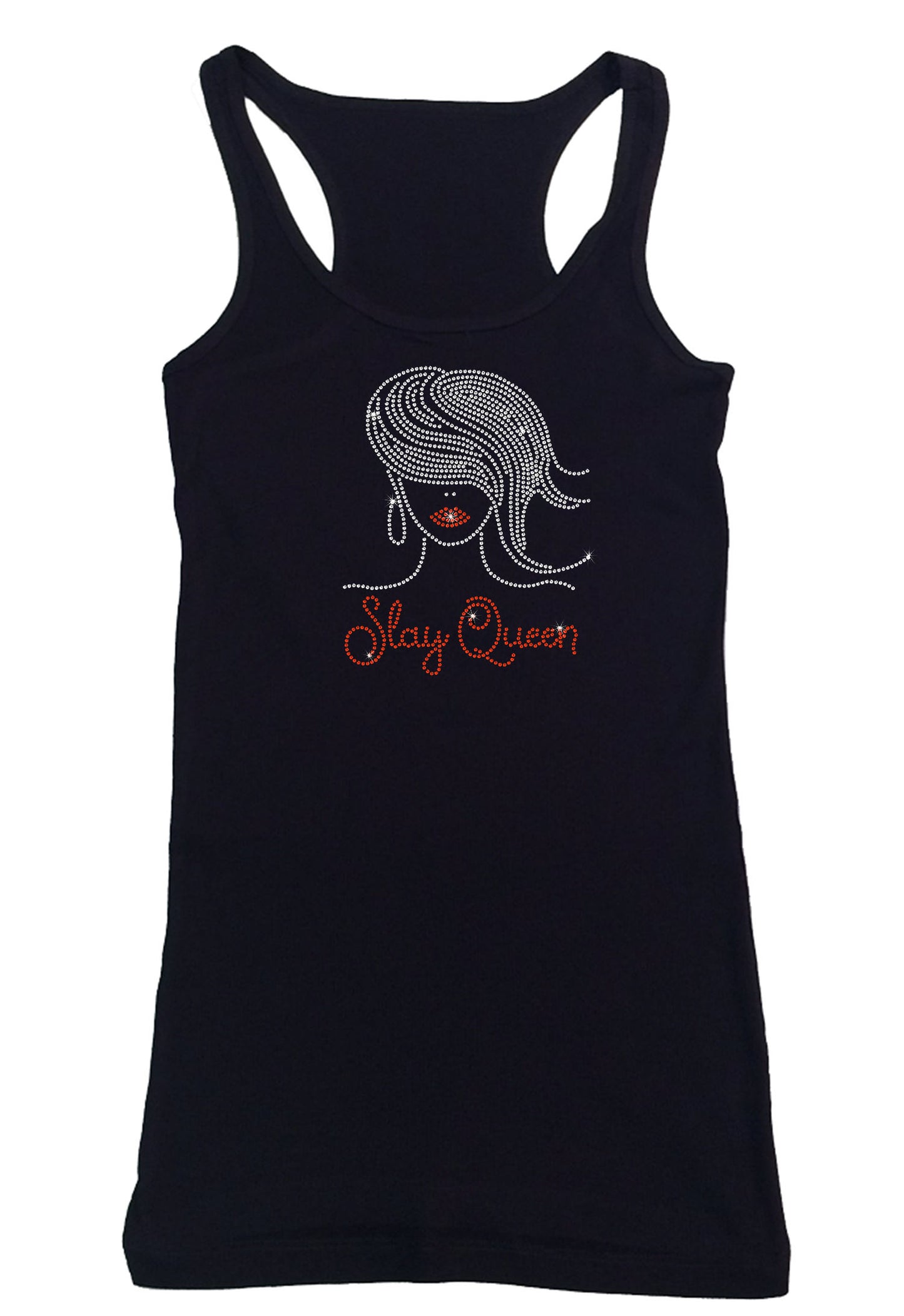Womens T-shirt with Slay Queen Women in Rhinestones