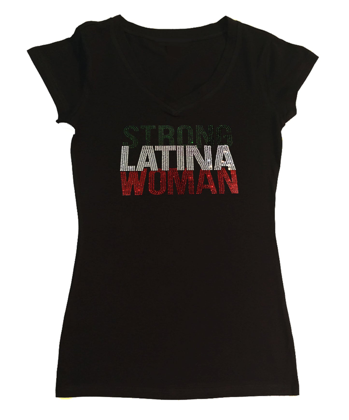 Strong Latina Woman in Rhinestones