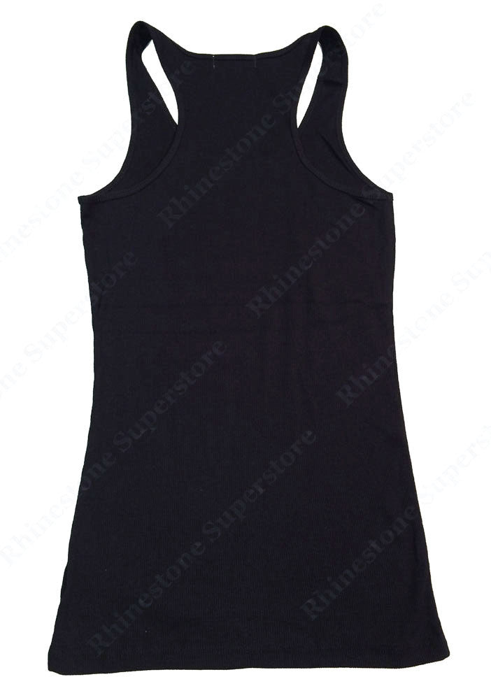 Womens T-shirt with Nail Artist with Nail Polish Bottle in Rhinestones