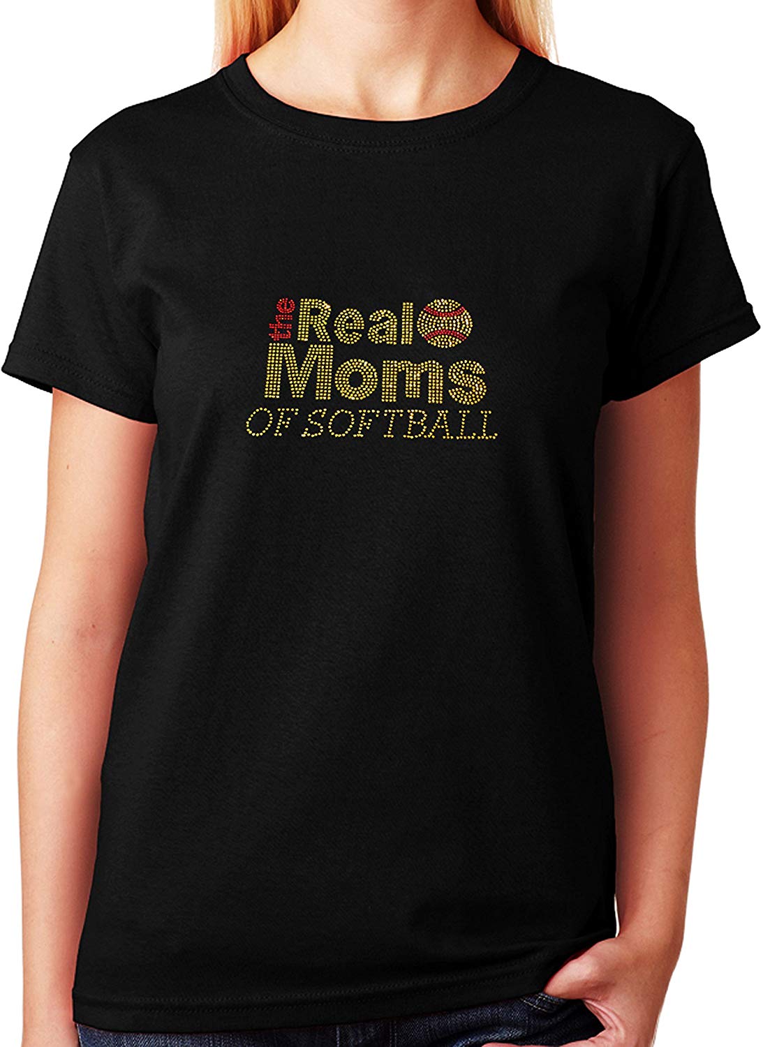 The Real Moms of Softball in All Gold in Rhinestones
