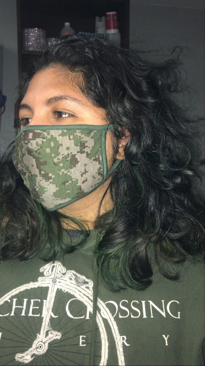 Reusabe Digital Camo Face Mask, 2 PLY, Washable & Durable