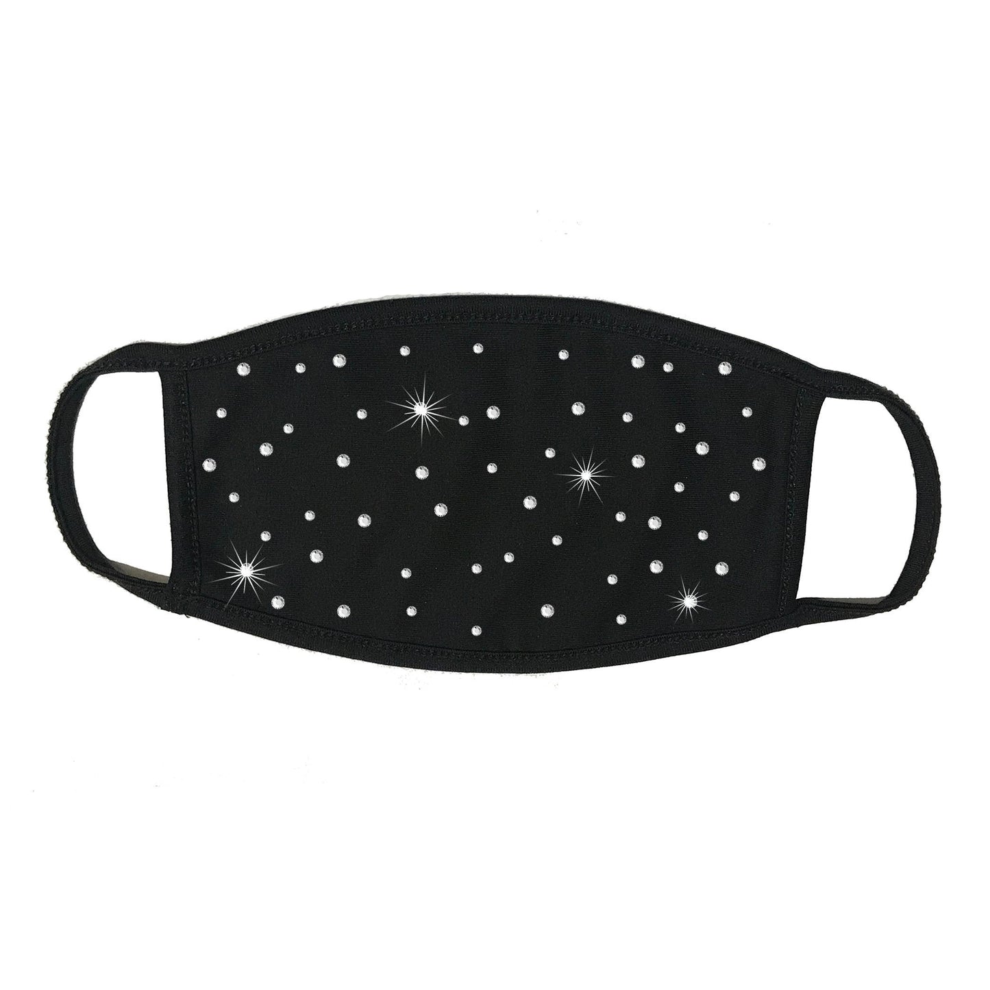 Rhinestone Embellished Face Mask, Face Cover Scattered Design