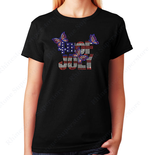 4th of July with Butterflies in Rhinestones Unisex