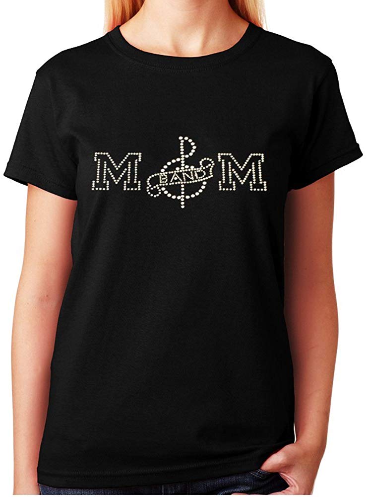 Band Mom with Music Note in Rhinestones