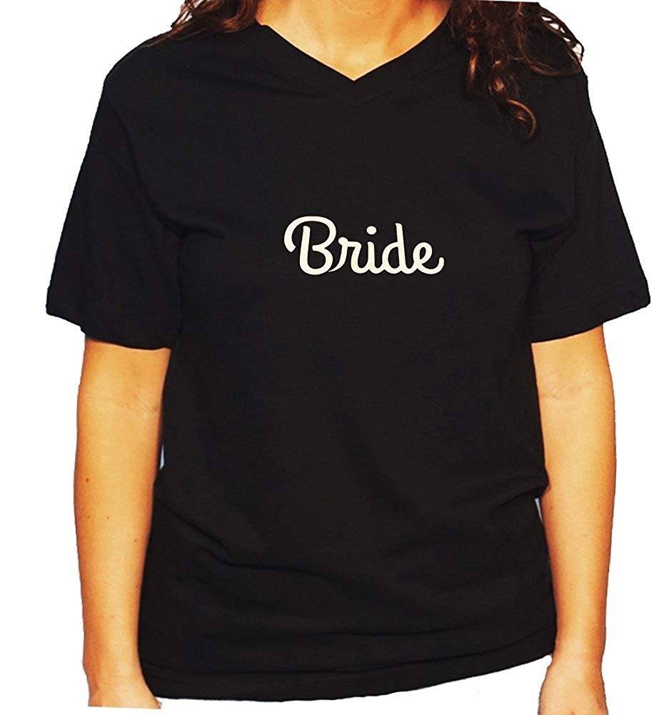 Women's / Unisex T-Shirt with Bride in Glitter