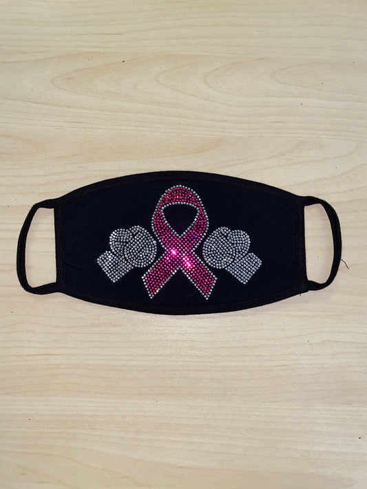 Cancer Ribbon with Boxing Gloves