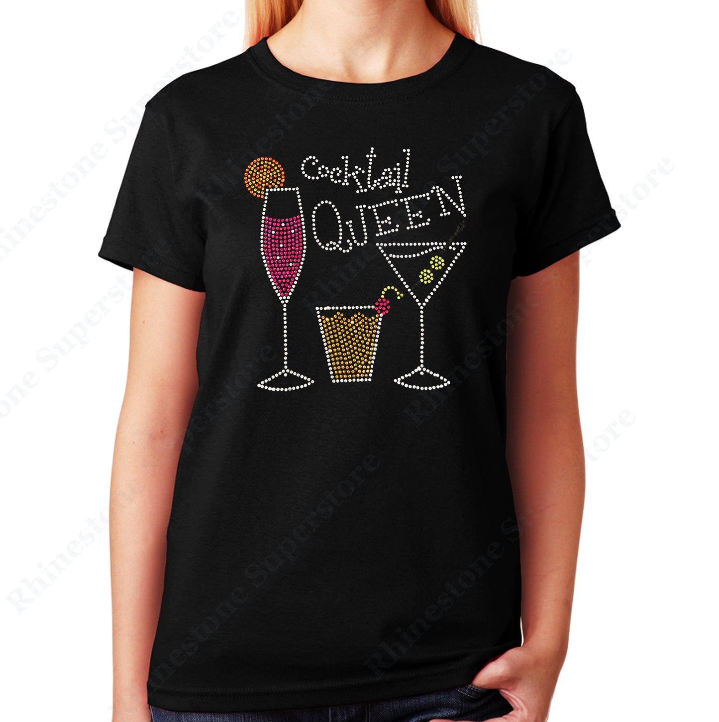Cocktail Queen rhinestones unisex