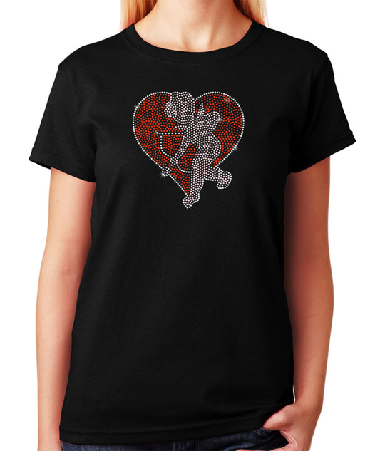 Red Heart with Cupid and His Bow and Arrow - Valentines Shirt