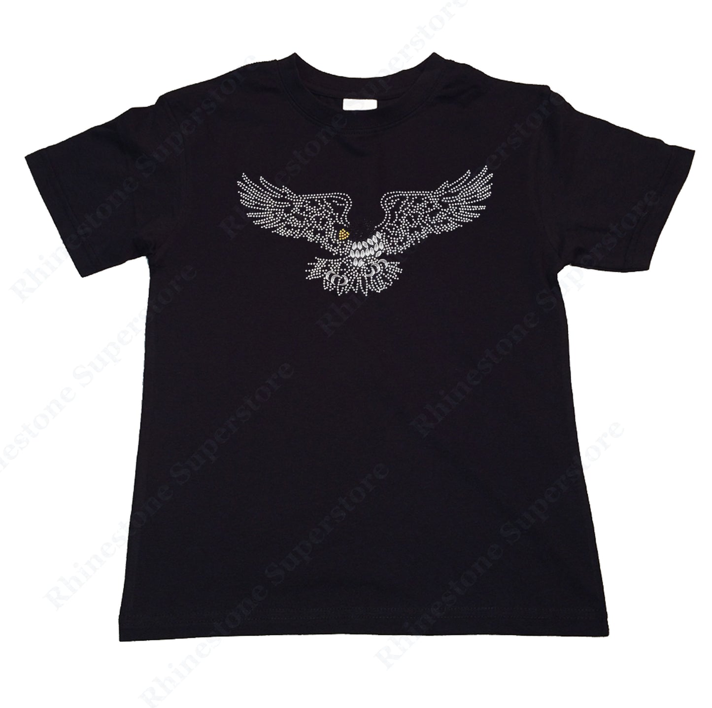 Girls Rhinestone T-Shirt " Flying Eagle " Kids Size 3 to 14 Available