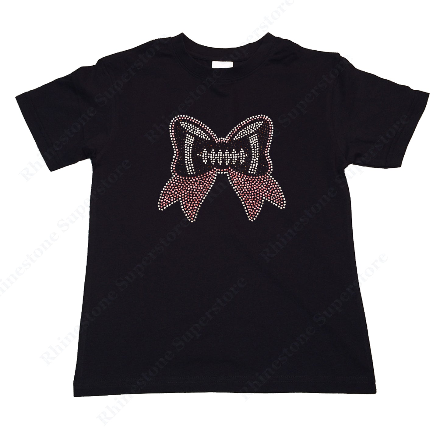 Girls Rhinestone T-Shirt " Football Pink Ribbon " Kids Size 3 to 14 Available
