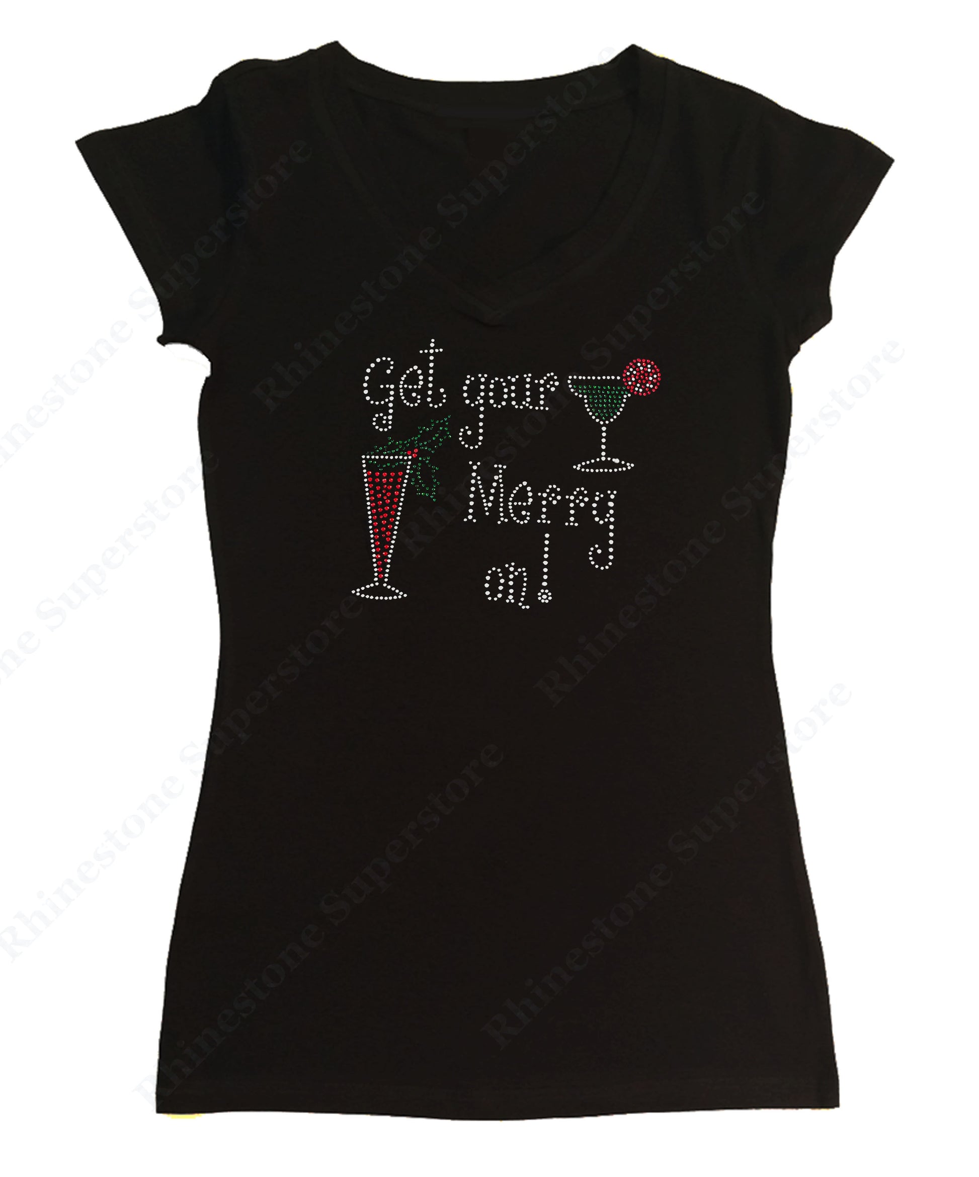 Get Your Merry On!  Christmas Design cap sleeve