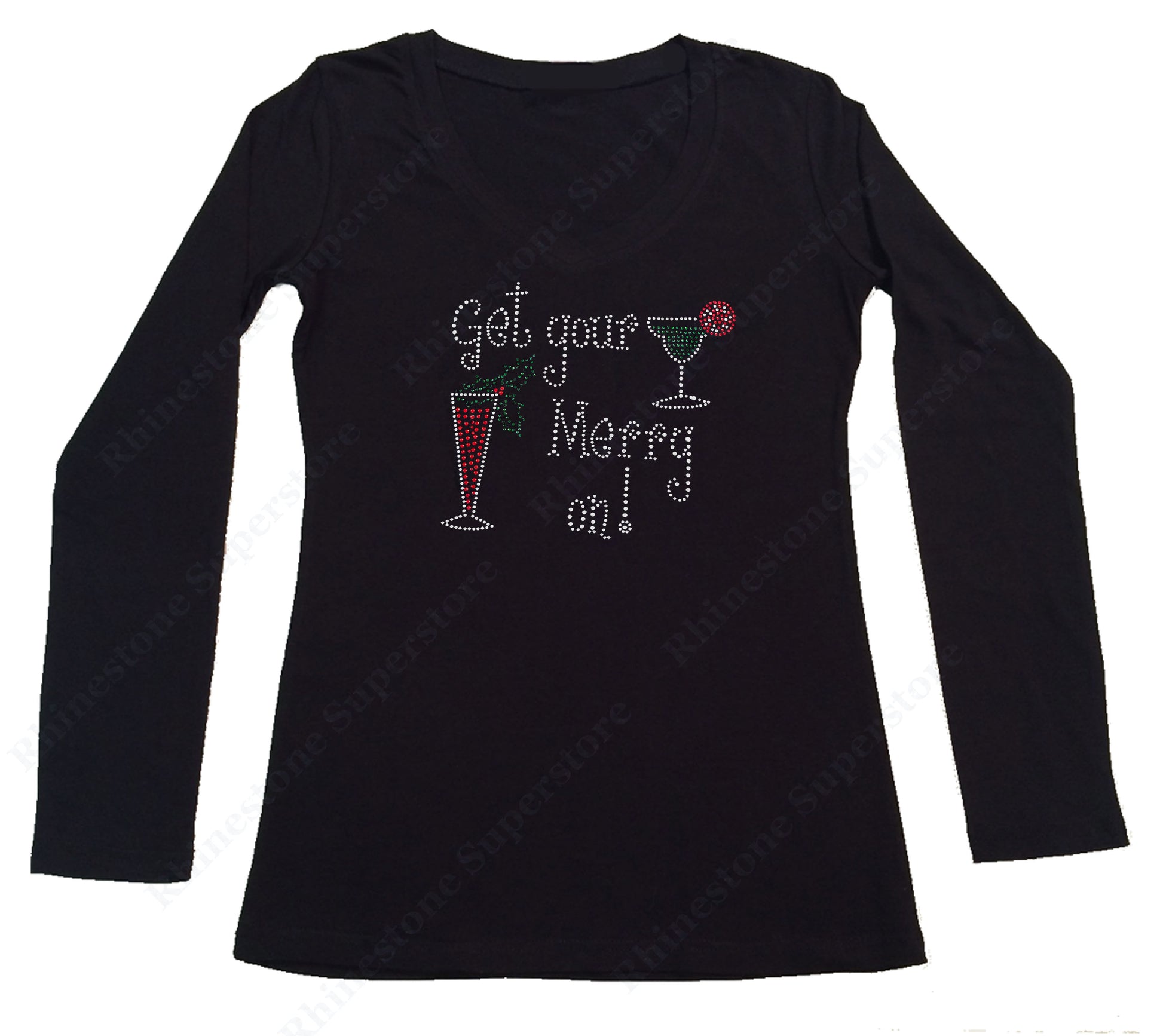 Get Your Merry On!  Christmas Design long sleeve