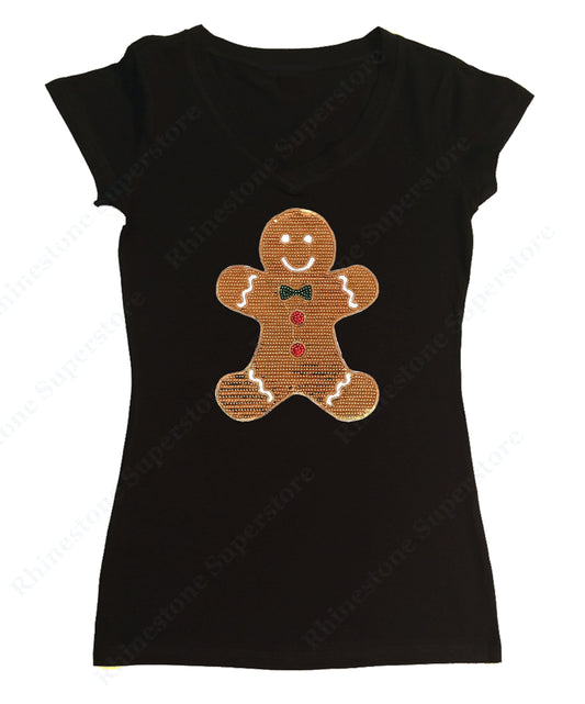 Ginderbread Man in Sequence cap sleeve