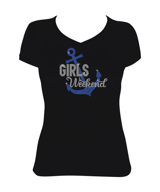 Girls Weekend with Anchor Boat - Shirt Choose Anchor Color