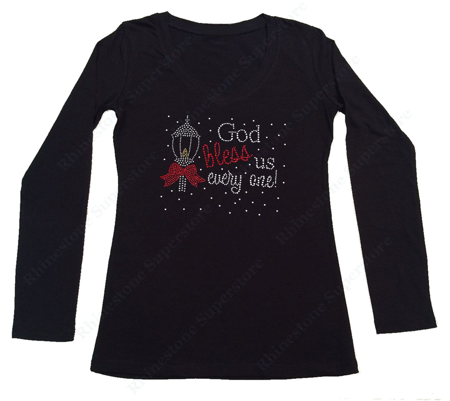 God bless us every one! Christmas Design long sleeve