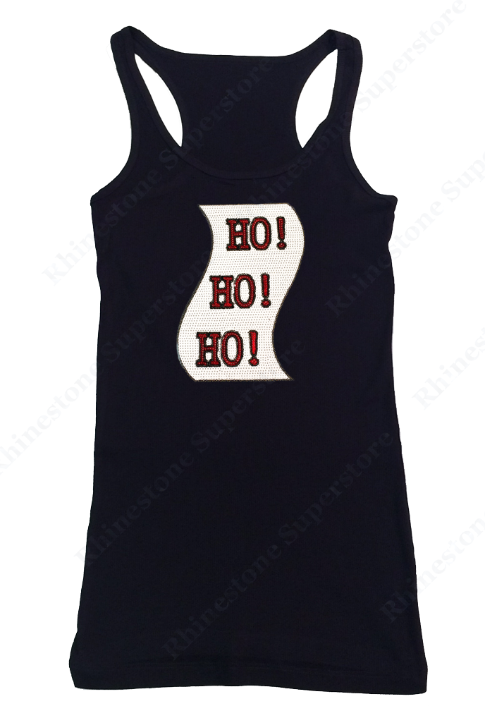 Womens T-shirt with Ho Ho Ho Christmas List in Sequence