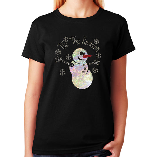 It's the Season Snowman in Rhinestones