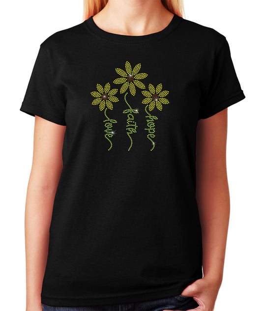 Love, Faith, Hope Daisies Flowers - Daisy Shirt