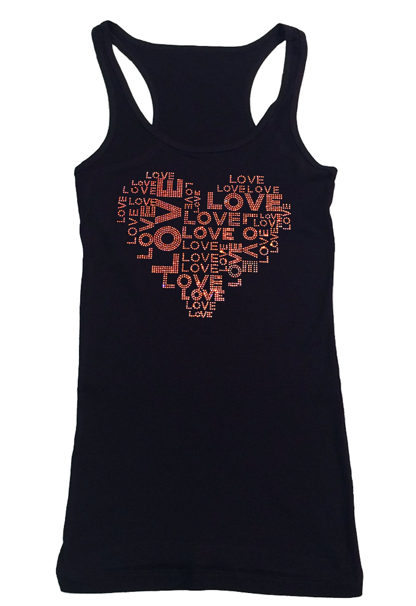 Womens T-shirt with Love Collage in Pink AB