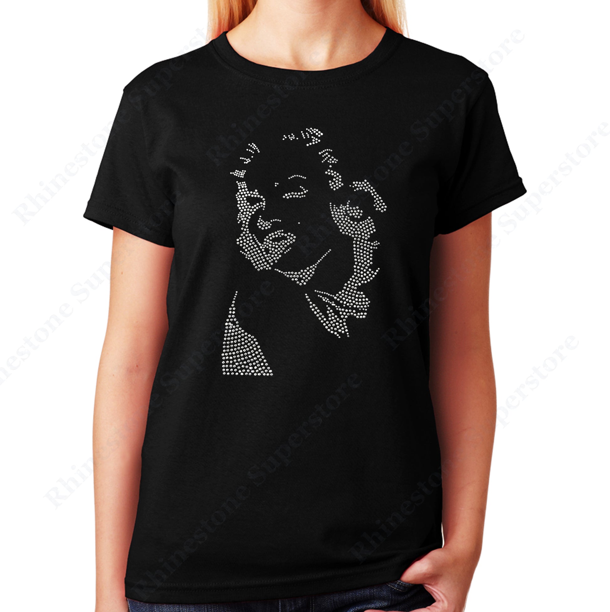 Unisex T-Shirt with Marilyn Monroe in Rhinestones