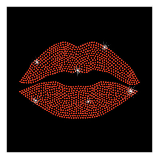 Sexy Lips rhinestones transfer