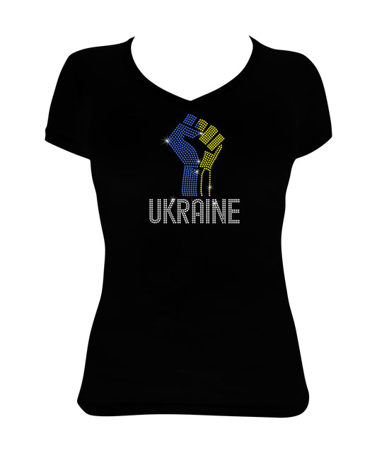 Ukraine with Fist - Ukrainian Colors Support for Ukraine